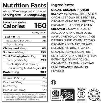 Organic Protein? Plant Based Protein Powder - Pumpkin Spice