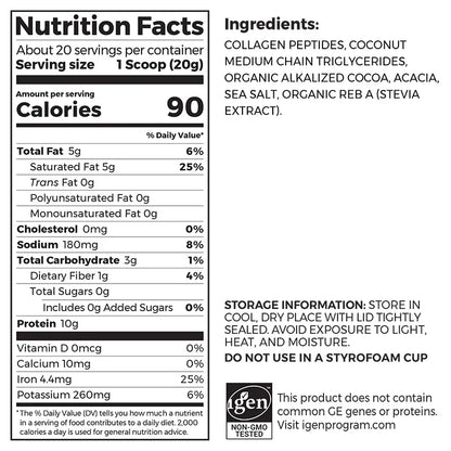 Keto Collagen Protein Powder - Chocolate